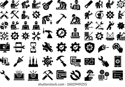 Repair Line Icons. Editable Stroke. Pixel Perfect. For Mobile and Web. Contains such icons as