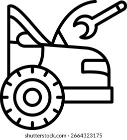Línea de reparación de diseño de icono de Vector