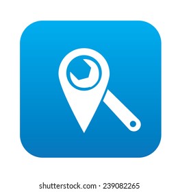 Repair local on blue button,clean vector