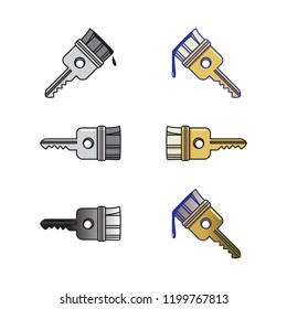 Repair logo icon brush key vector