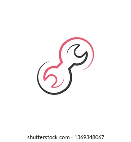 repair logo mechanic icon vector design