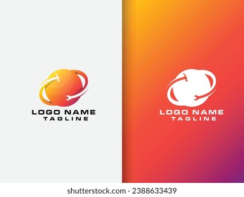 Repair logo. Service center logo design. Home service. Hummer. Garage repair logo design. Colorful. Modern. Icon. Business. Gear