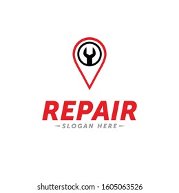 repair logo, service logo design template