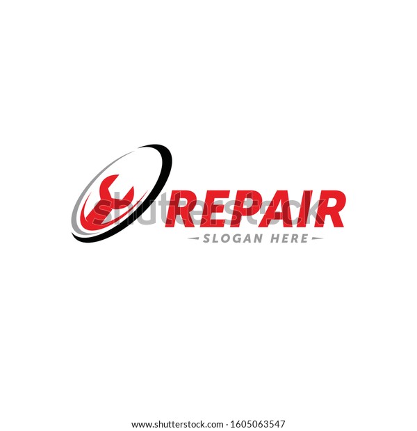 repair logo, service\
logo design template