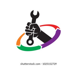 Repair Logo Template Design Vector, Emblem, Design Concept, Creative Symbol, Icon