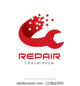 Repair Logo Template Design Vector, Emblem, Concept Design, Creative Symbol, Icon