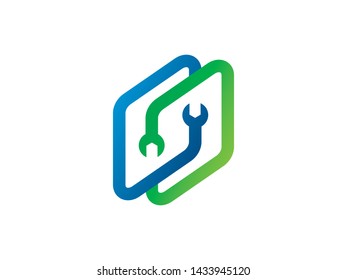 Repair Logo Template, Icon, Symbol