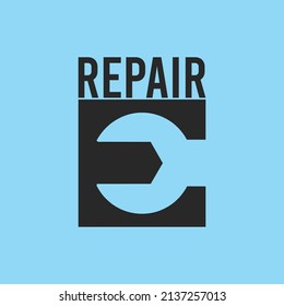 REPAIR logo vector, suitable and editable for icon, symbol, element design to describe repair and restoration 