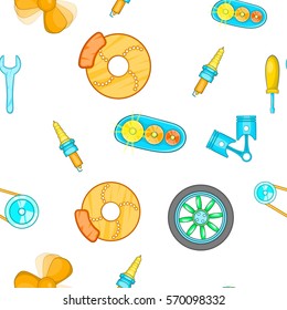 Repair machine pattern. Cartoon illustration of repair machine vector pattern for web