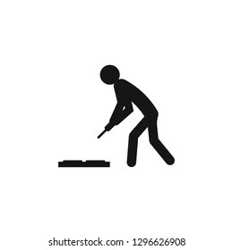 Repair man worker icon vector illustration isolated on white background