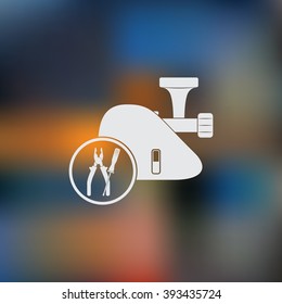 Repair meat grinder vector icon