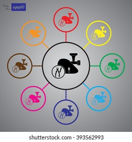 Repair meat grinder vector icon