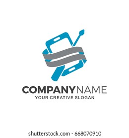Repair mobile logo vector illustration