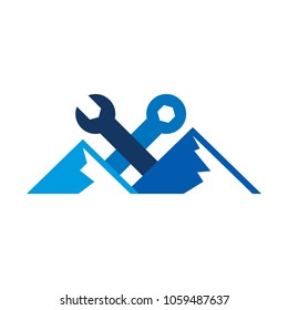 Repair Mountain Logo Icon Design