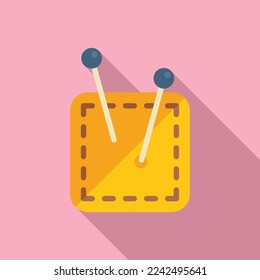 Repair needle icon flat vector. Clothing tailor. Cloth cleaning