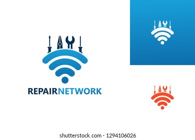 Repair Network Logo Template Design Vector, Emblem, Design Concept, Creative Symbol, Icon