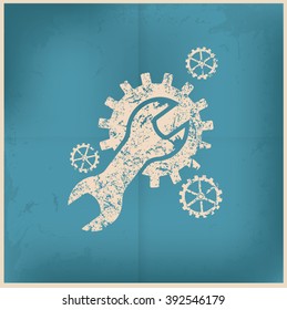 Repair on old background,grunge vector