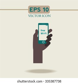 Repair on phone vector icon.