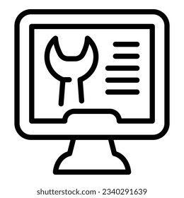 Repair online support icon outline vector. Chat customer. Help center