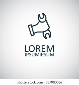 repair outline, thin, flat, digital icon for web and mobile