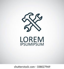 repair outline, thin, flat, digital icon for web and mobile