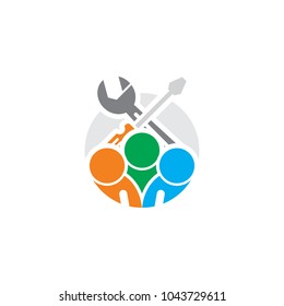 Repair People Logo Icon Design