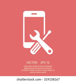  repair phone  icon. One of set web icons