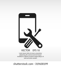  Repair Phone  Icon. One Of Set Web Icons