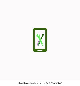 Repair phone   icon Vector design. Colored illustration.