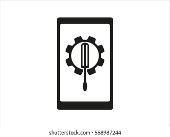 repair phone icon, vector illustration eps10