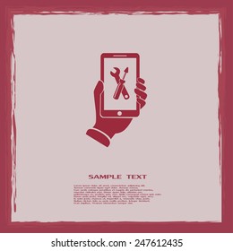 repair phone vector icon