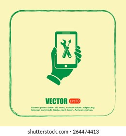 repair phone vector icon