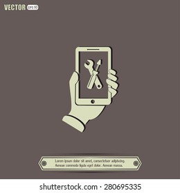 repair phone vector icon
