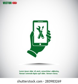 repair phone vector icon