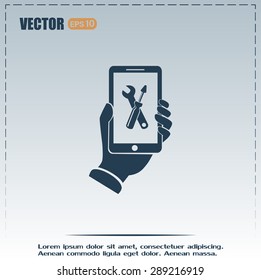 repair phone vector icon