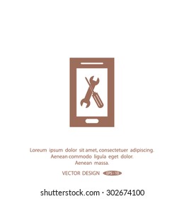 repair phone vector icon