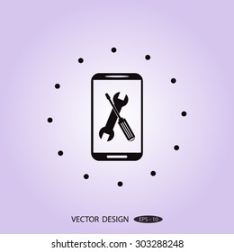 repair phone vector icon
