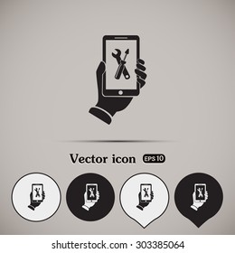 repair phone vector icon