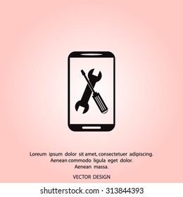 repair phone vector icon