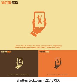repair phone vector icon