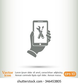 repair phone vector icon