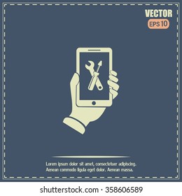 repair phone vector icon