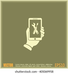 repair phone vector icon