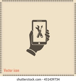 repair phone vector icon