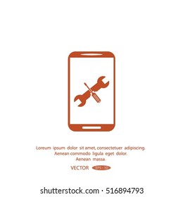 repair phone vector icon