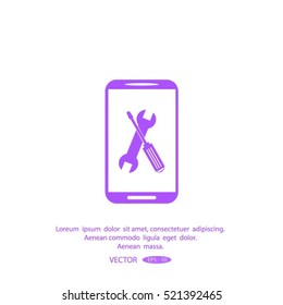 repair phone vector icon