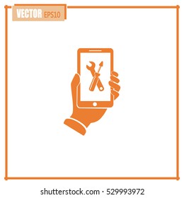 repair phone vector icon