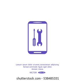 repair phone vector icon