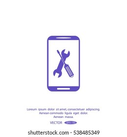 repair phone vector icon