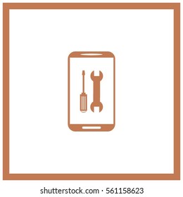 repair phone vector icon